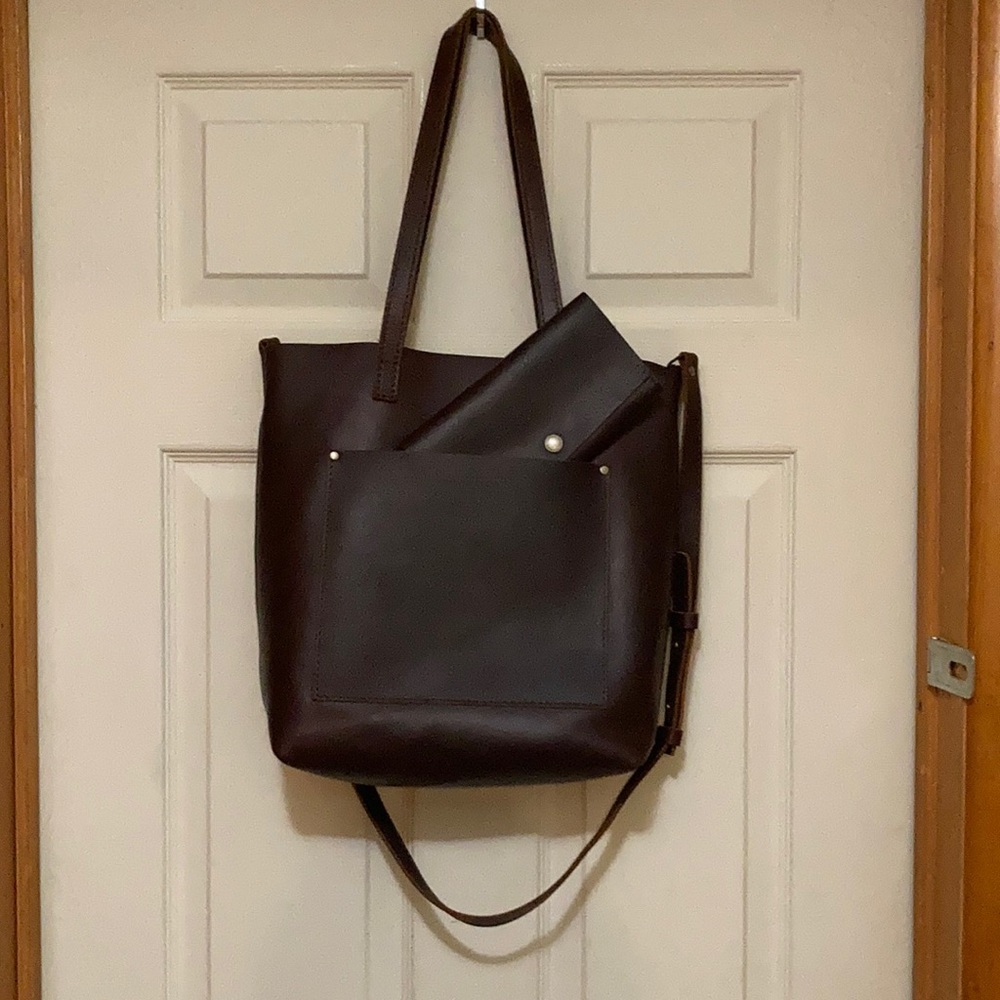 Portland Leather Goods Brown Leather Shoulder Bag and Wallet